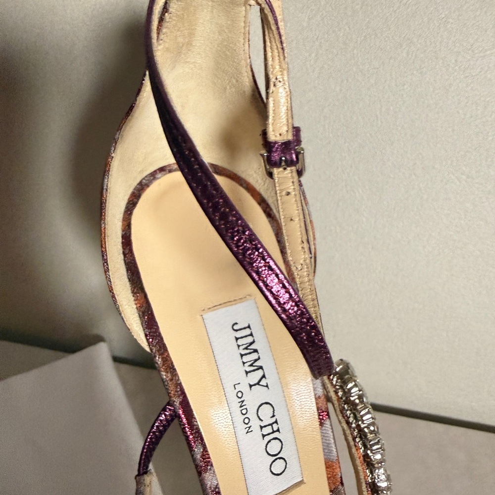 Jimmy Choo Bobbie Embellished Heels 100 - Picture 6 of 9